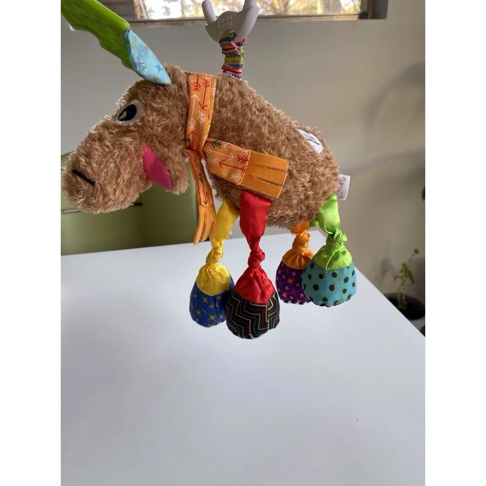 Lamaze Mortimer The Moose Play And Grow Rattle Teether Squeaker Activity Toy